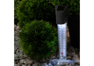 Светильник садовый на солнечной батарее Градусник сталь, пластик, серый, 33см ERATR024-02 ЭРА